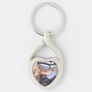Photo Heart Love Keepsake Family  Keychain