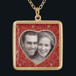 Photo Heart Medium Gold Finish Necklace<br><div class="desc">You can’t help but fall in love with this beautiful custom necklace to put your dear one’s photo. All you need to do is change the photo sample and place your own photo. You can make your photo bigger or smaller by clicking on "Customize it". This photo sample was taken...</div>