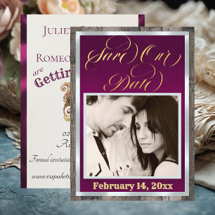 Photo & Heart - Plum Save The Date