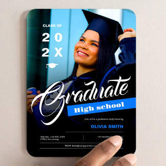 Photo High School Graduation Announcement Magnet