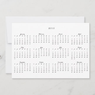 Photo Holiday 2015 Calendar Christmas Card