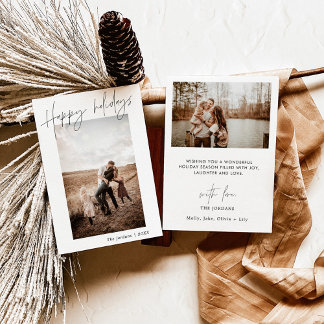 Photo Holiday Card | Boho Modern Christmas Card