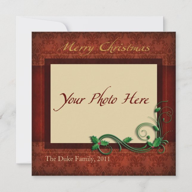 Photo Holiday Card, "Merry Christmas" (Front)