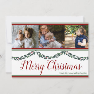***Photo Holiday Card w/Garland