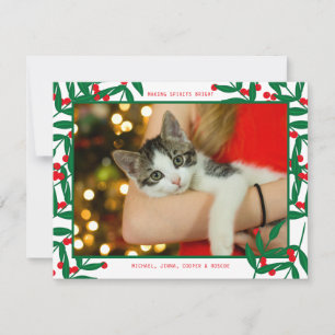 PHOTO HOLIDAY   Christmas Holly & Berries Noel