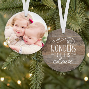 Photo Holiday Ornament   Wonders of His Love
