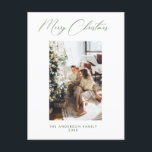 Photo Holiday Post Card<br><div class="desc">Create a lasting impression this season with a unique holiday card. This simple, Christmas tree card template features a clean, modern design. Customize it with your information and make it uniquely yours!</div>