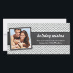 PHOTO HOLIDAY retro chevron silver glitter grey<br><div class="desc">Send and extra special message with style and pizzazz this year... Personalized with your details & photos my modern holiday products are sure to stand out from the flurry of greetings your friends and family will receive this season and will make a special memento that will be treasured long after...</div>
