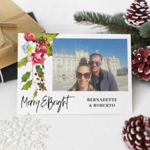 Photo Horizontal Christmas Flat  Holiday Card