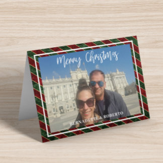 Photo Horizontal Christmas Flat Holiday Card