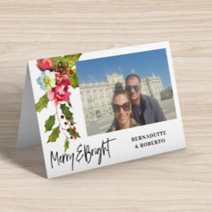 Photo Horizontal Christmas Flat  Holiday Card