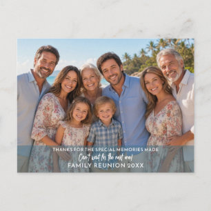 Photo Horizontal or Panoramic Family Reunion Holiday Postcard