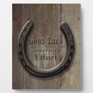 Photo Horseshoe Symbole de bonne chance Plaque