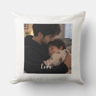 Photo Hug Love Throw Pillow