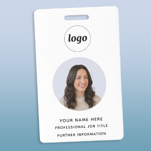 Photo ID Clean Professional Name Badge