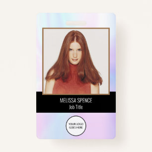 Photo ID Employee Logo Iridescent Security Badge