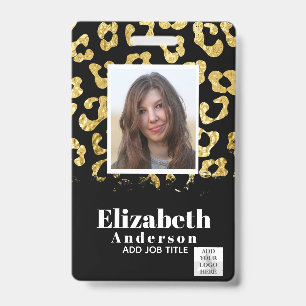 PHOTO ID - Employee VIP Pass Girly Animal Prints Badge