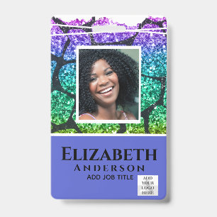 PHOTO ID - Employee VIP Pass Girly Animal Prints Badge