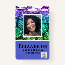 PHOTO ID - Employee VIP Pass Girly Animal Prints