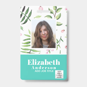 PHOTO ID - Employee VIP Pass - Girly Flowers Badge