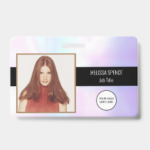 Photo ID Holographic Company Logo Security Badge