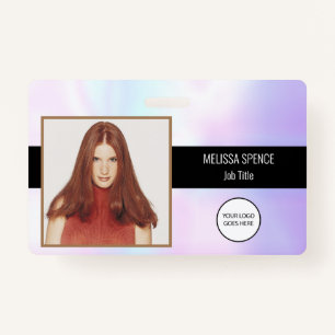 Photo ID Holographic Company Logo Security Badge