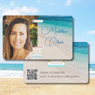 Photo ID Logo Beach Sea Scene Badge
