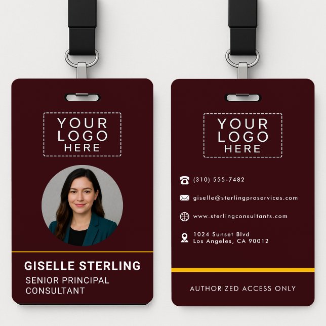 Photo ID Logo Custom Company Name Tag  Badge (Creator Uploaded)