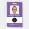 Photo ID Purple Name Badge