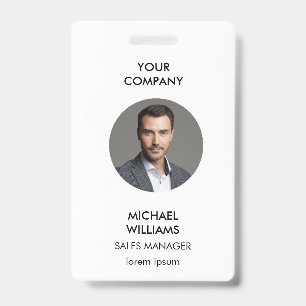 Photo ID White Badge