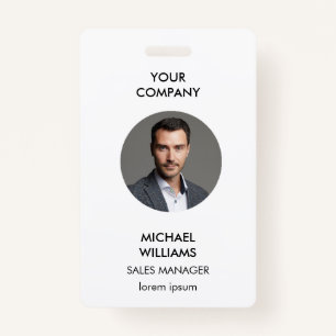 Photo ID  White Badge
