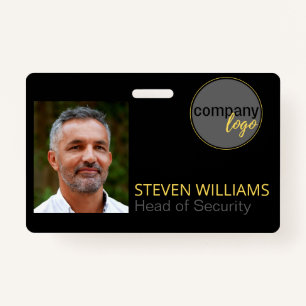 PHOTO IDENTIFICATION CUSTOM NAME BUSINESS LOGO BADGE