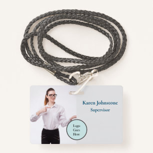 Photo Identification Name Company Logo ID Badge