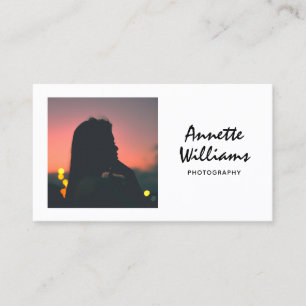 Photo image minimalist photographer  business card