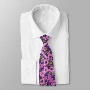 Photo Image Of Morning Glory Pink & Purple Flowers Tie