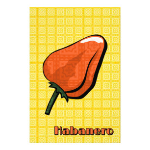 Photo Impression d'art de poivron chili Habanero
