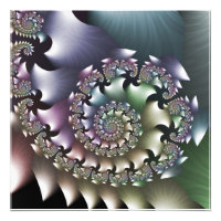 Impression d'art en spirale fractale