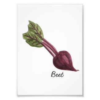 Photo Impression de betterave aquarelle