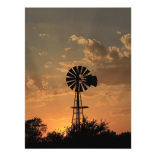 Photo Impression de la silhouette du moulin à vent du Ka