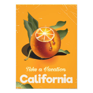 Photo Impression de vacances de style rétro Orange Calif
