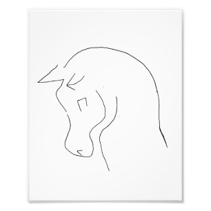 Photo Impression minimaliste du cheval