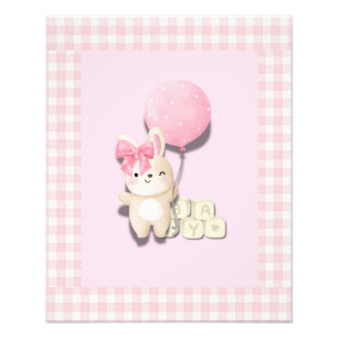 Photo Impression pour la nurserie de Bébé Fille Lapin –