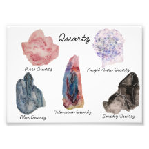 Impression quartz cristal aquarelle