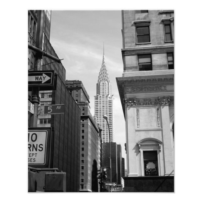 PHOTO IMPRIMER B&W de l'immeuble Chrysler (Devant)