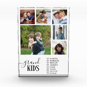 Photo In Glass Block Gift for Grandma Grandpa