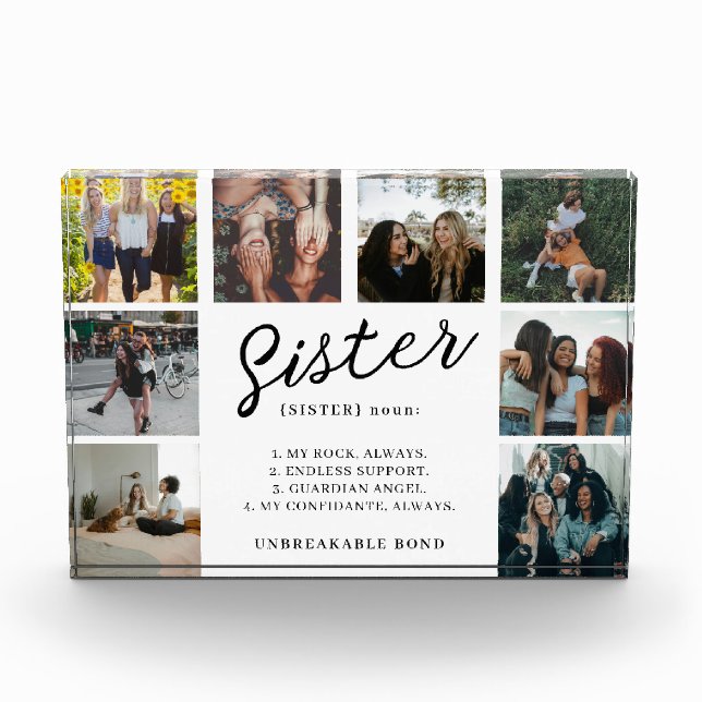 Photo In Glass Block Sister Definition (Front)