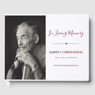 Photo In Loving Memory Funeral Guest Book