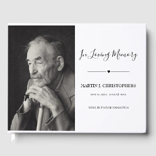 Photo In Loving Memory Funeral Guest Book