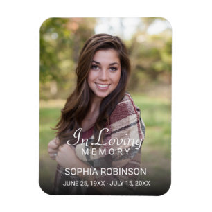 Photo In Loving Memory Funeral Memorial Magnet