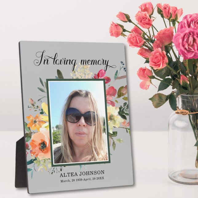 Photo In loving memory sign Tabletop Plaque  (Creator Uploaded)